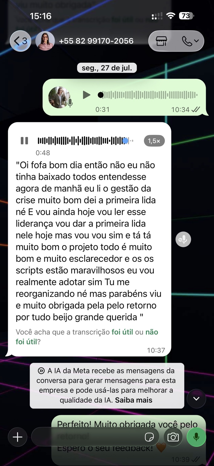 Segundo áudio de Elisangela Cordeiros sobre os manuais do Método Elevare
